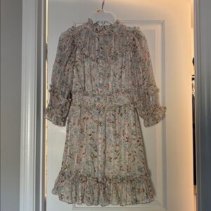 Walter Baker Floral Long Sleeve Dress - Cream